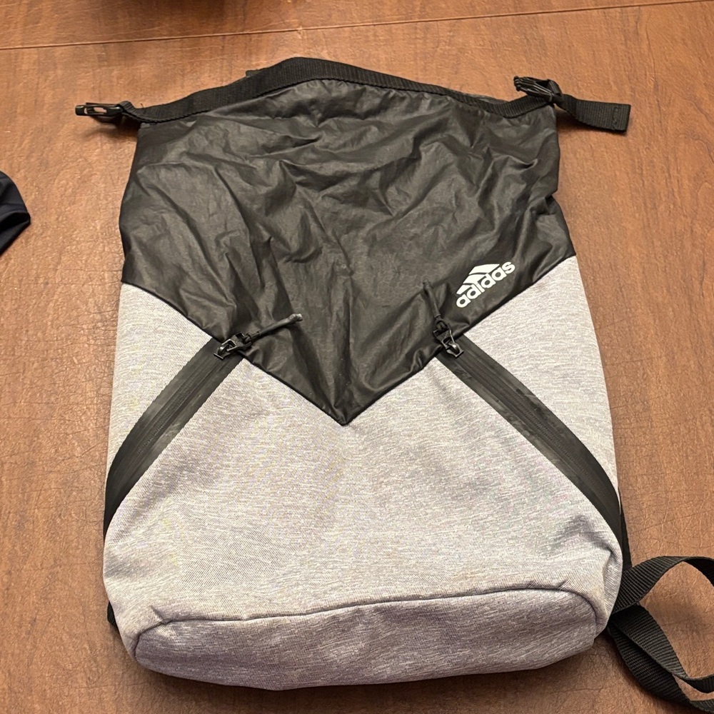 Adidas Black and Gray Men's Backpack
